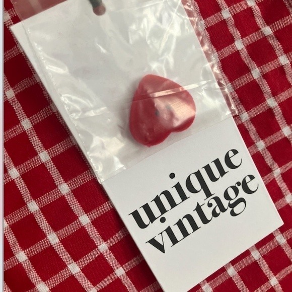 NWOT Unique Vintage Red Heart Dress - Picture 2 of 3